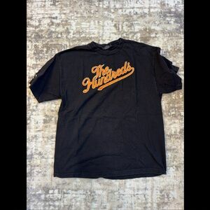 The Hundreds Black Tee with Bold Orange Script